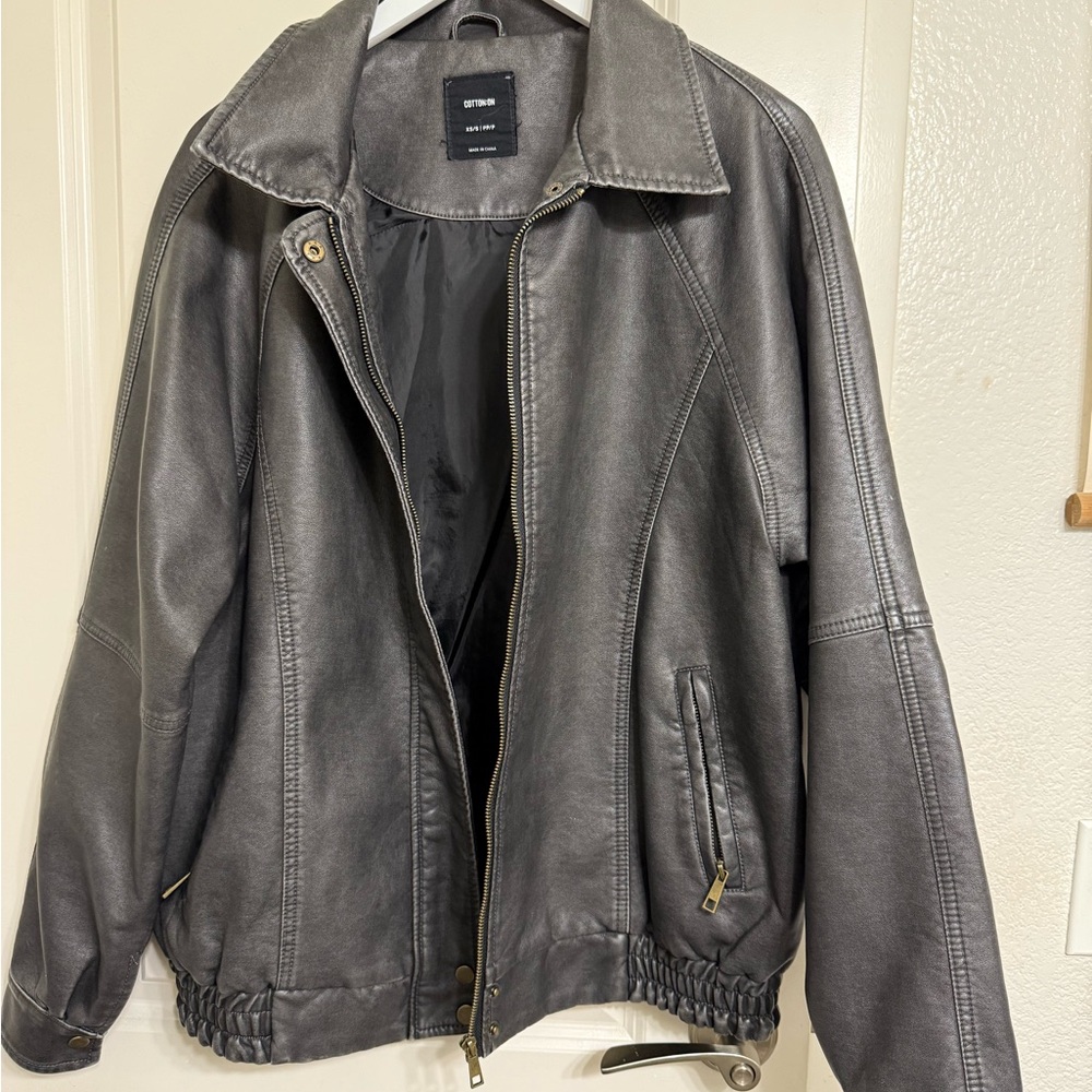 Perfect pleather barn jacket